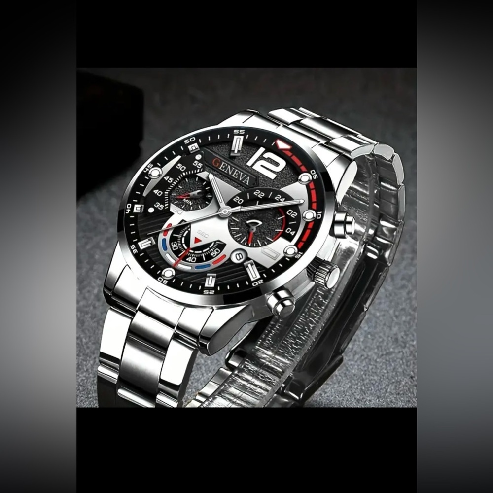 2 Pcs Silvery Quartz Watch Zinc Alloy Strap Zinc Alloy Pointer Zinc Alloy Case